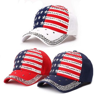 baseball cap Sunshade American Hip Rivet Hat hop Flag
