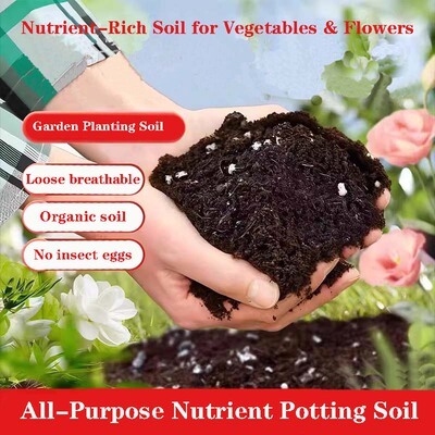 All-Purpose Potting Soil/ Nutrient-Rich Garden Planting Soil