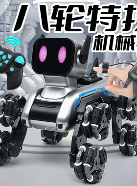 8-Wheel Stunt Smart Robotic Dog -Remote Control Toy for Kids