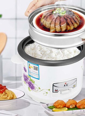 ‌Mini Rice Cooker Small Electric Pot for Dorm with Steamer