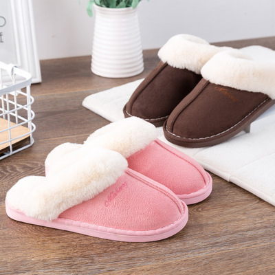 Hot Winter Couples Slippers,Warm Furry Anti-Skid House Shoes