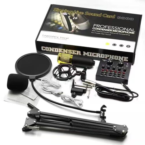 BM800 Microphone, Sound Card, Anchor Live Streaming Set