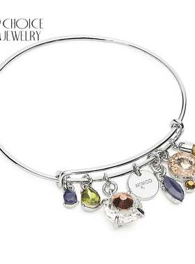 URCHOICE水晶吊坠开口手镯女