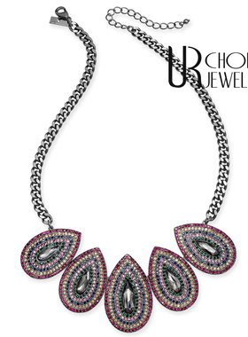 【UR CHOICE】GENUINE●美国I.N.C原单正品水滴彩色宝石项链