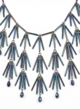 【UR CHOICE】GENUINE●美国I.N.C原单正品荧光色米珠流苏项链