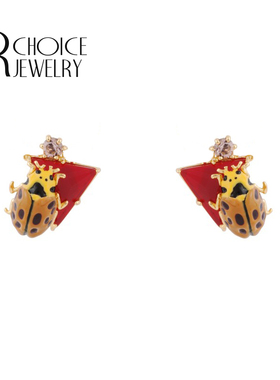 【UR CHOICE】法国LES正品样品室孤品褐红色昆虫系列耳钉