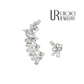 英国新兴品牌MarchS红黑耳挂不对称耳环 GENUINE CHOICE