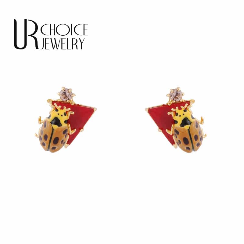【UR CHOICE】法国LES正品样品室孤品红色昆虫系列耳钉