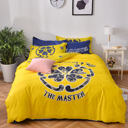 七好啄木鸟民族风纯棉四件套床上用品 全棉单双人1.5m1.8m床套件