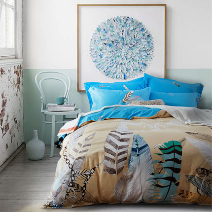 TUCANO 简约时尚臻绒四件套磨毛床单被套秋冬季1.8m床上用品套件