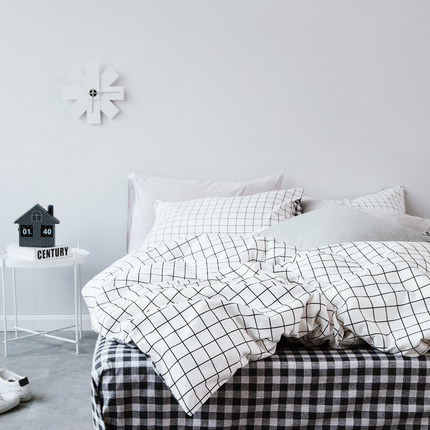 纯棉四件套全棉套件1.5米1.8m双人床上用品被套床单1.2m三件套