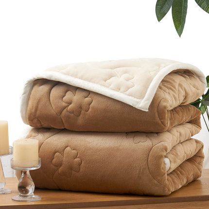 七好啄木鸟冬季毛毯双人单人加厚保暖法兰绒空调毯子珊瑚绒被子