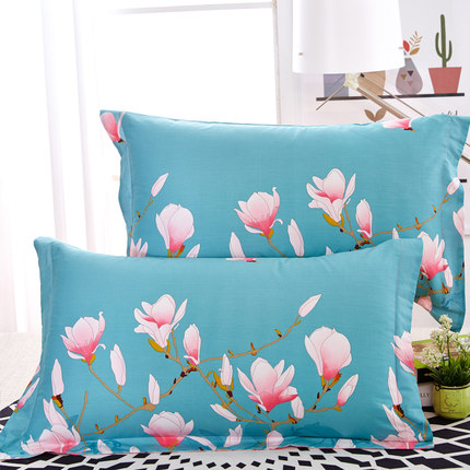 七好啄木鸟【一对装】全棉斜纹枕套枕芯套 纯棉枕头套 48*74枕套