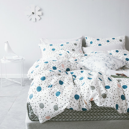 纯棉四件套全棉套件1.5米1.8m双人床上用品被套床单1.2m三件套