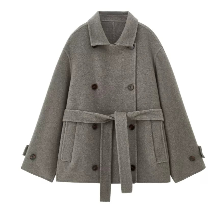 【小敏阿姨】订单款腰带小个子大衣外套YT241062