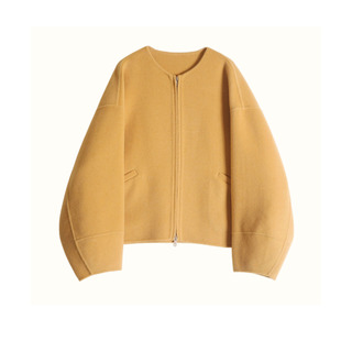 【李夫人专属】拉链款短款圆领大衣外套YT241101