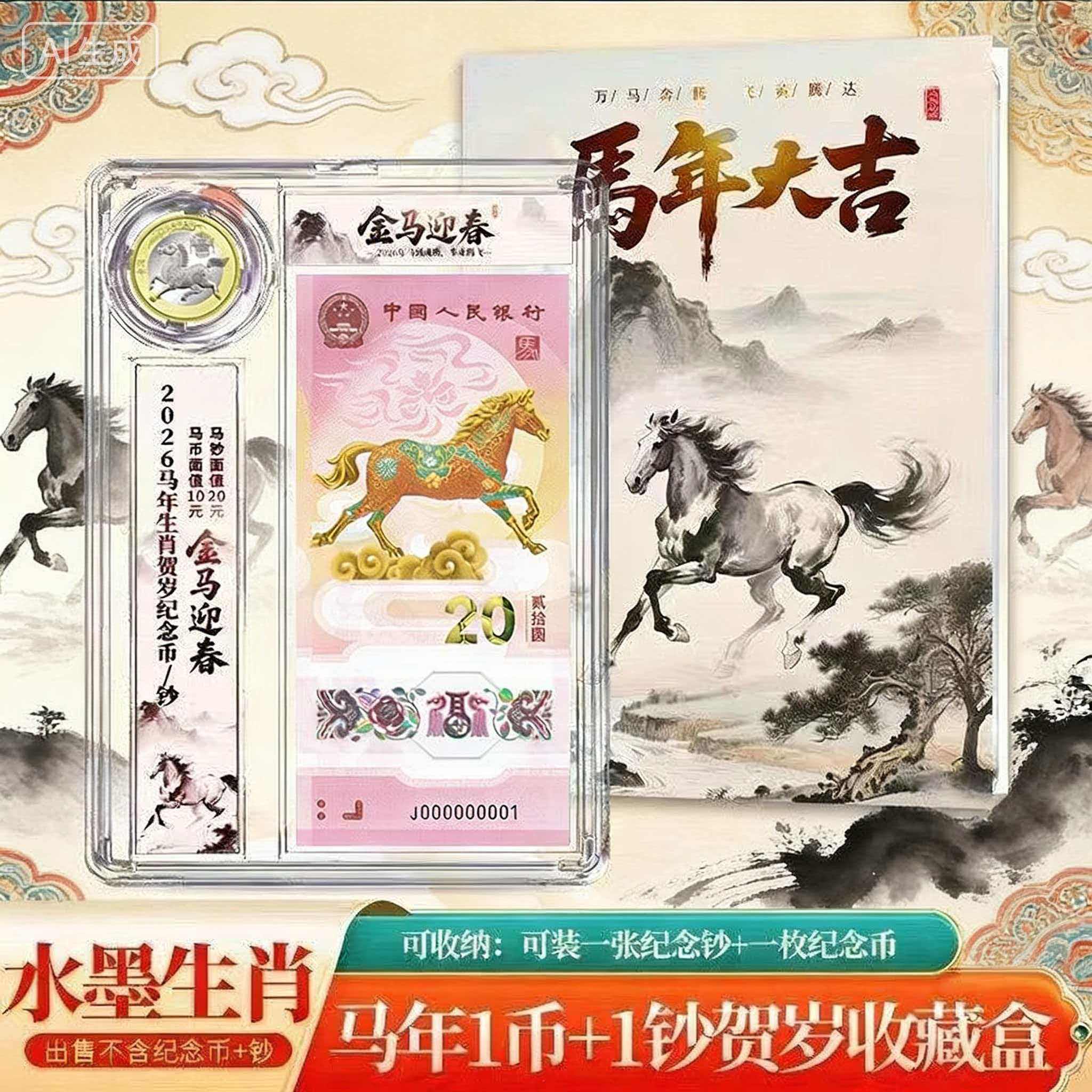 马币马年纪念钞春节礼盒套装马年纪念币贺岁礼品套盒收藏保护邮票,节庆用品/礼品,春节礼盒,淘宝优惠券,粉丝福利购,淘宝优惠卷