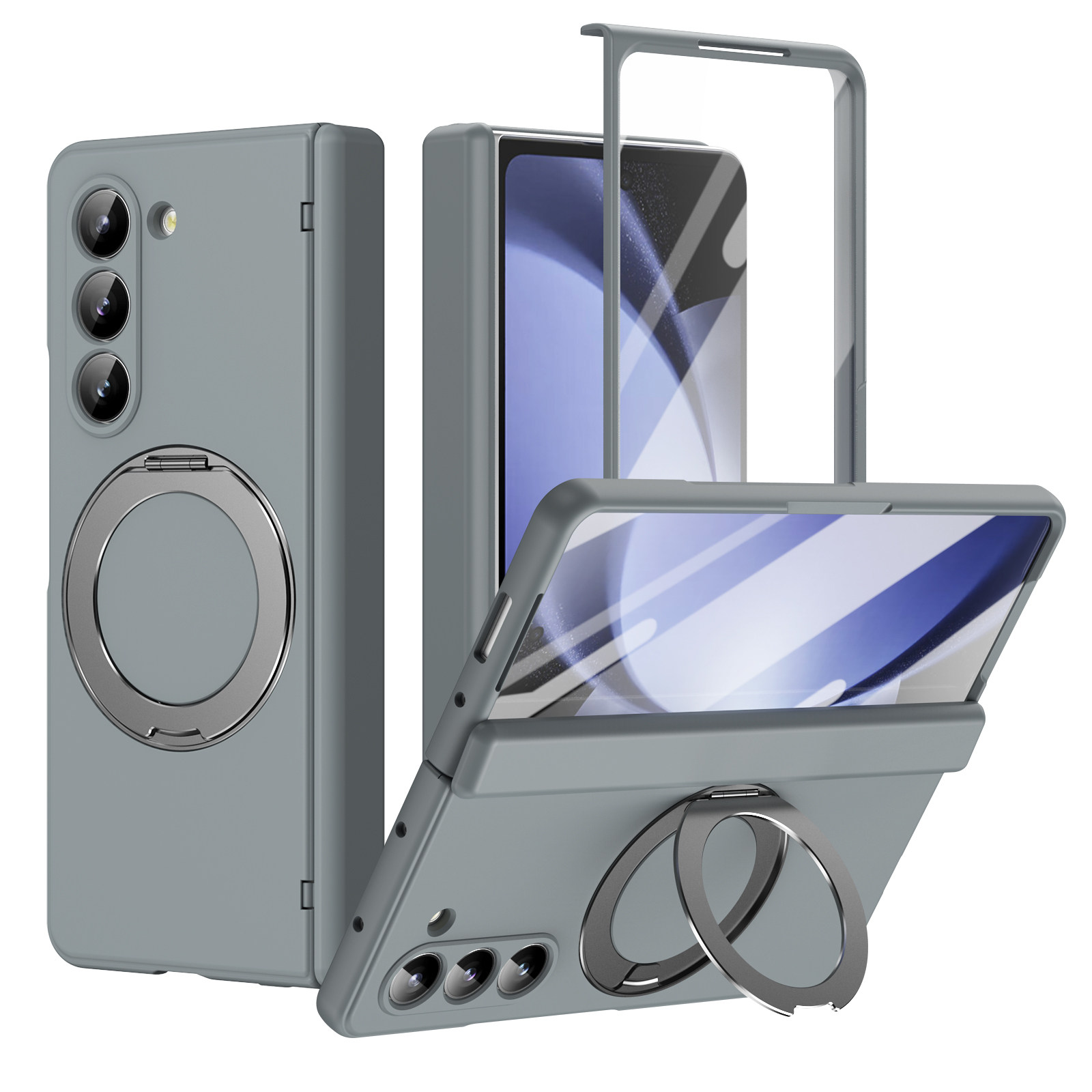 新款magsafe磁吸旋转支架适用三星zfold7手机壳全包防摔fold6壳膜一体超薄fold5/4/3折叠屏保护套中轴铰链W26