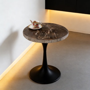 天然木化石边几客厅家用原石茶几简约现代硅化木石桌面阳台角几