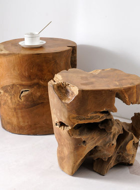 老柚墩子实木凳子原木装饰摆件