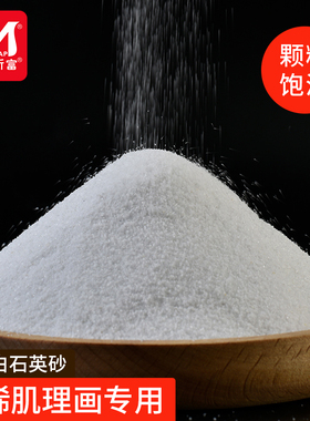 石英砂丙烯肌理画材料diy材料全套装40丙烯颜料立体感美术生纯白色细沙80目沙子画白沙颗粒手工美术专用造景