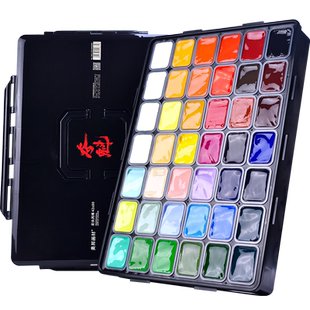 美邦祈富夺魁水粉颜料美术生专用彩头丙烯美考联考高级水粉丙粉集训高考果冻颜料42色80ml专业水粉颜料套装