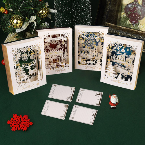 圣诞3d立体贺卡创意小卡片