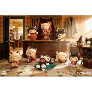 新品零加MEWKY喵琦琦盲盒魔法裁缝店系列可爱桌面摆件女生礼物