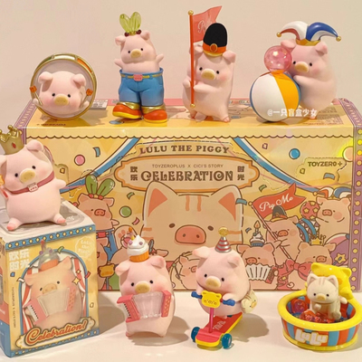 罐头猪LuLu猪欢乐时光系列盲盒手办马戏团嘉年华噜噜猪潮玩摆件