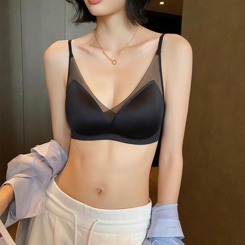 法式无痕缎面内衣女兔耳杯大胸显小显瘦防下垂收副乳无钢圈文胸罩,女士内衣/男士内衣/家居服,文胸,淘宝优惠券,粉丝福利购,淘宝优惠卷