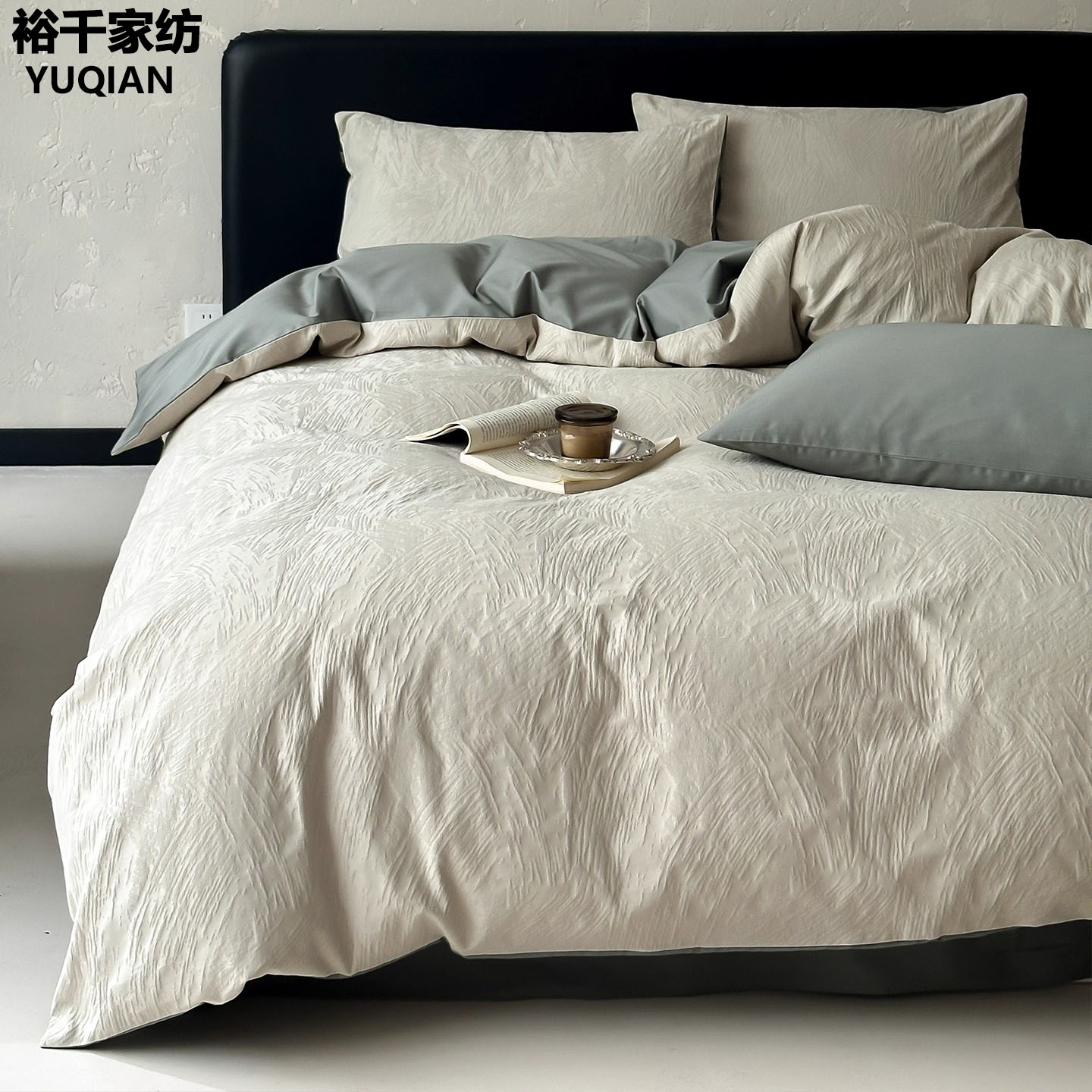 轻奢高级感纯棉四件套冬季加厚100全棉保暖床品主卧室床笠款床单
