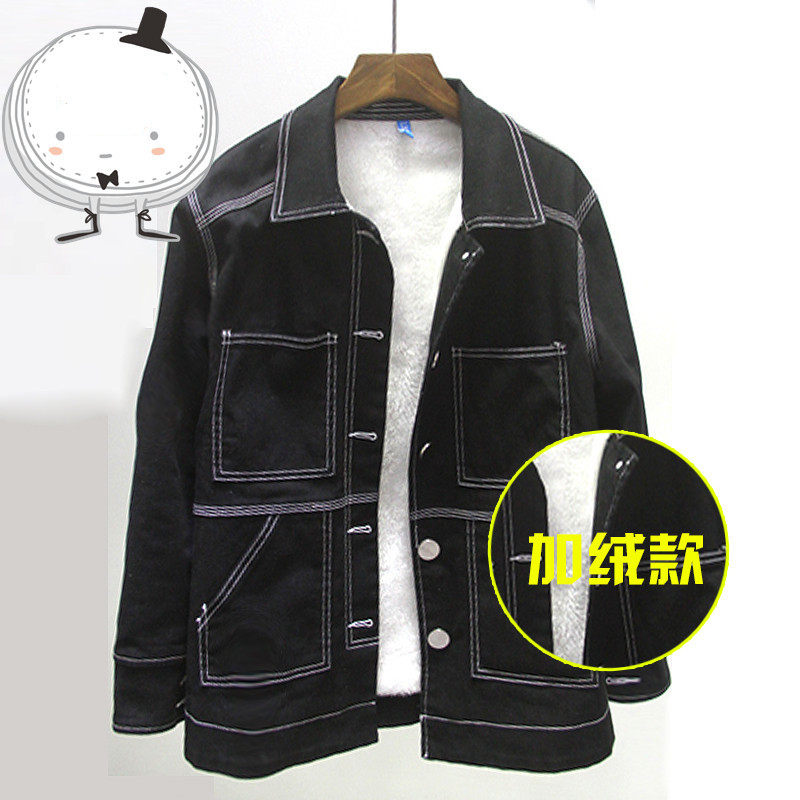 牛仔外套女棉衣黑色2017秋冬新款韩版宽松BF学生短款加绒加厚棉衣在类目 女装/女士精品, 棉衣/棉服中 - 来自Buy2taobao.com提供专业的淘宝代购服务