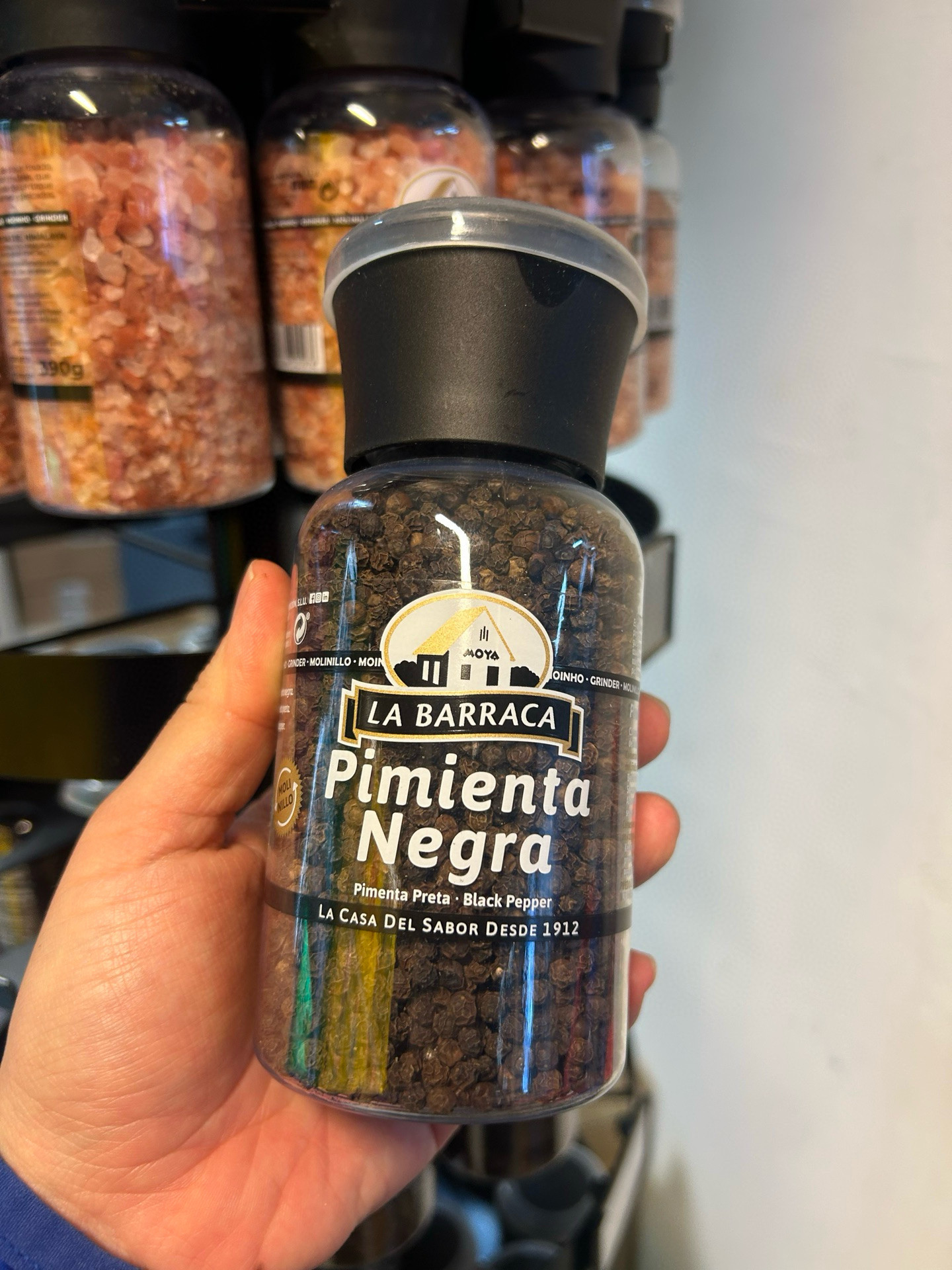 2027年2月西班牙直邮黑胡椒粒现磨 黑胡椒牛排调味自带研磨器
