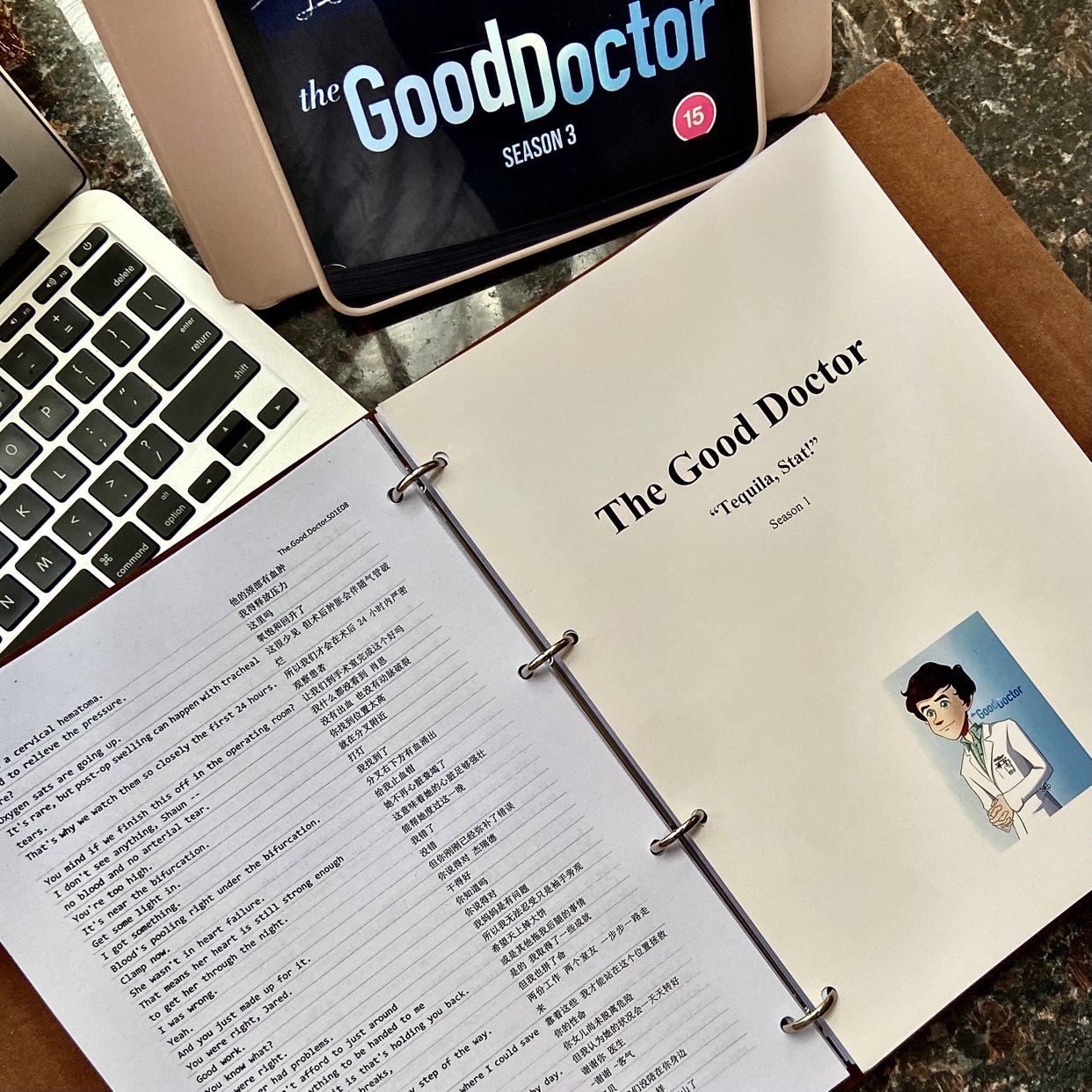 【良医The Good Doctor】中英文活页夹笔记本定制A4大小英语笔记