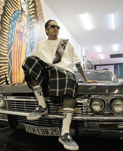 美国重磅硬挺原汁原味chicano匪帮格子hiphop西海岸宽松工装短裤