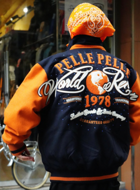 绝版pellepelle羊毛重磅重工限量版hiphop收藏品狠货羊毛外套夹克