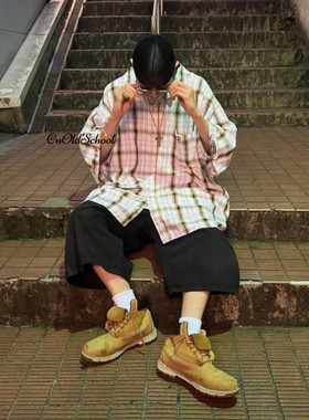 复古hiphop纯黑色牛仔裤