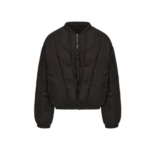 AW短款 新款 廓形立领竖向拼接棉服宽松保暖外套 2025冬季 BLA