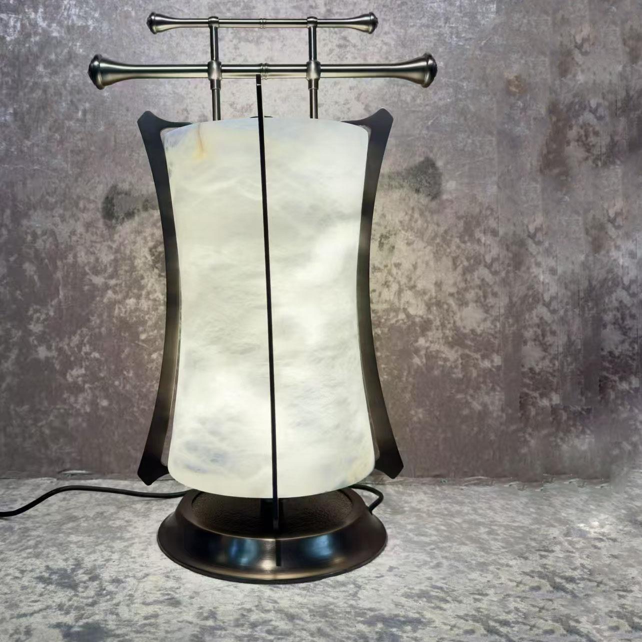 工厂直销新中式酒店大堂售楼处台灯古典东方云石台灯客厅大堂仿云