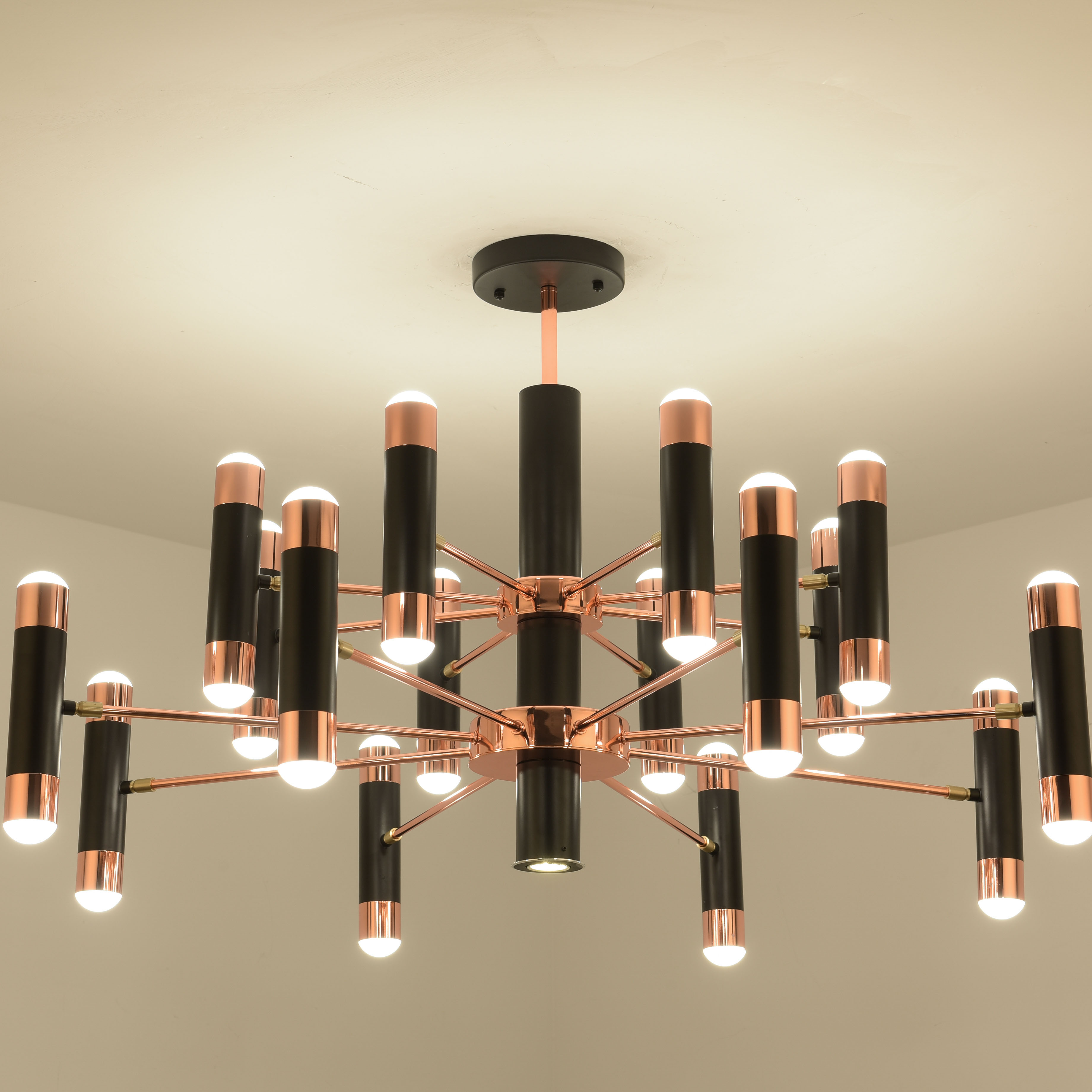 轻奢古镇风客厅双层会议室吊灯