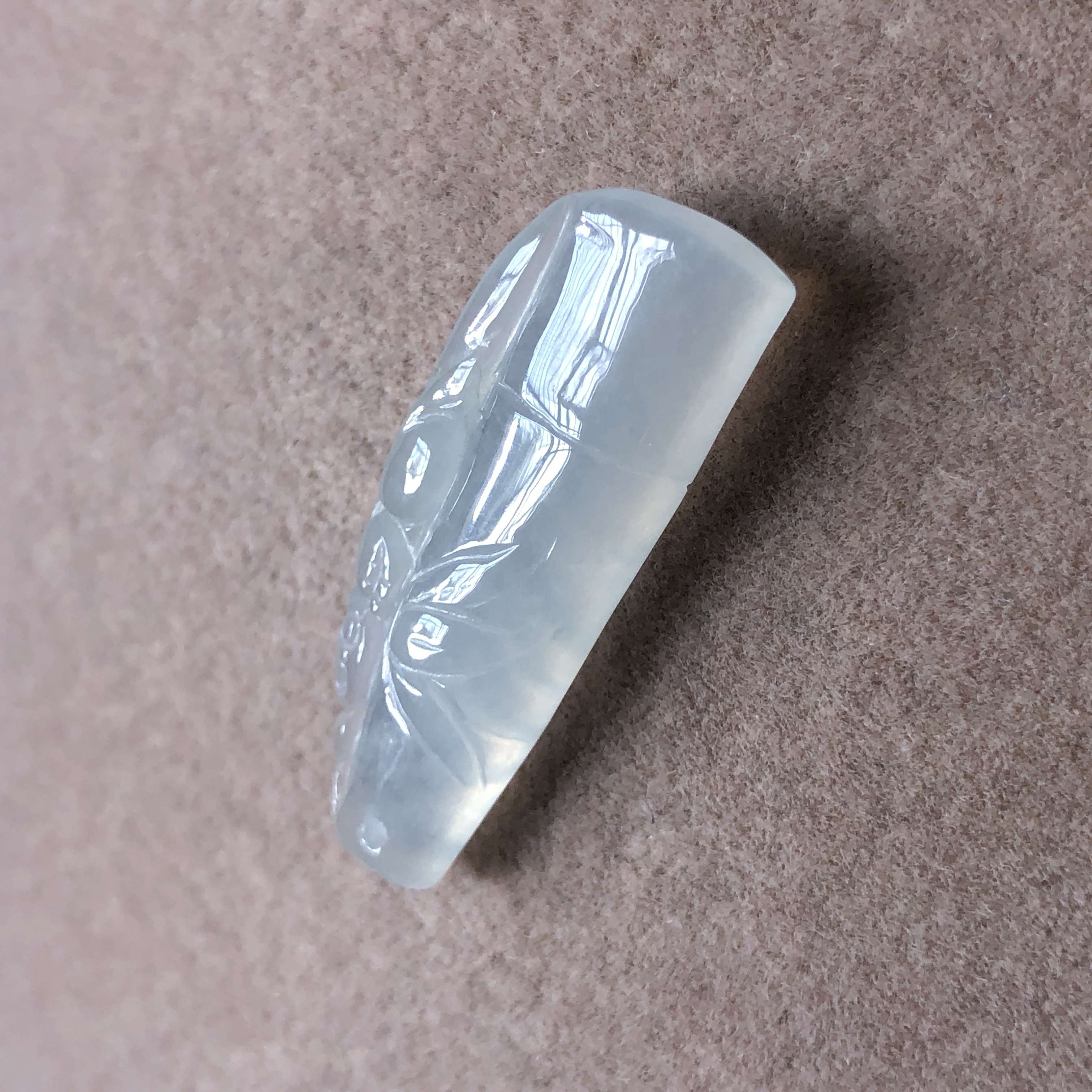 缅甸玉石A货翡翠珠宝玉雕玉器文玩老坑料冰种竹节挂件小吊坠捡漏