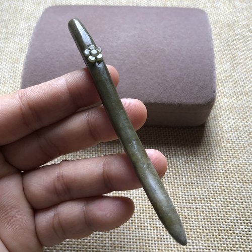 缅甸玉石A货翡翠珠宝玉雕玉器文玩黄翡满色梅花发簪捡漏价附证书