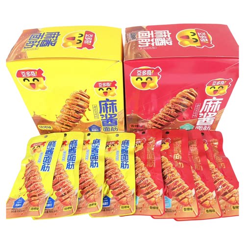 豆多奇麻酱面筋烧烤香辣味30克整盒20袋北京风味即食解馋零食小吃