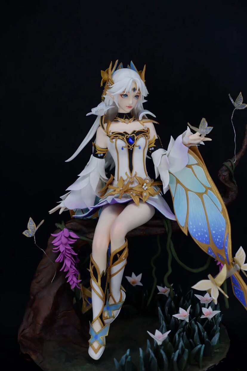 王者貂蝉金色仲夏夜之梦手办粘土人模型公仔瑶神鹿手办创意