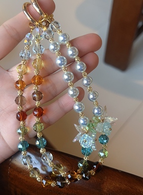 浮生如梦~重工串珠手机链挂件女款珍珠小众精致高级感手腕式珠饰