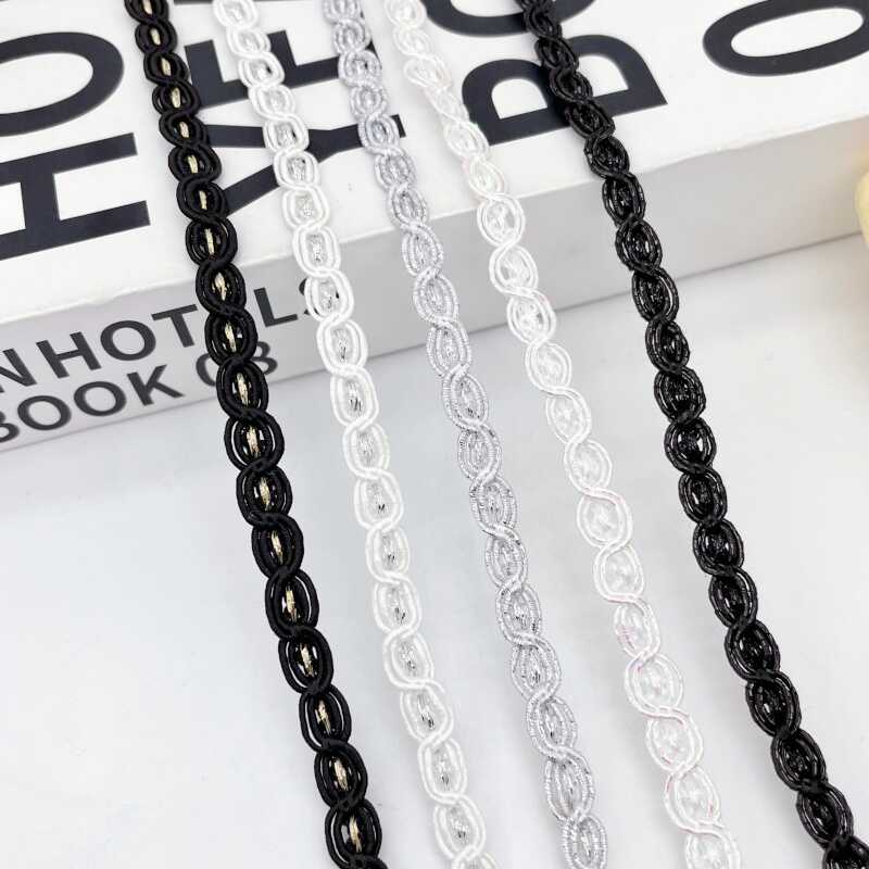 宽0.6cm银丝编织辅料服装布艺抱枕旗袍服装花边娃衣小香风门襟边