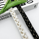 饰条 口包边装 2米价 满天星系列黑白金丝小香风花边手工DIY衣领袖