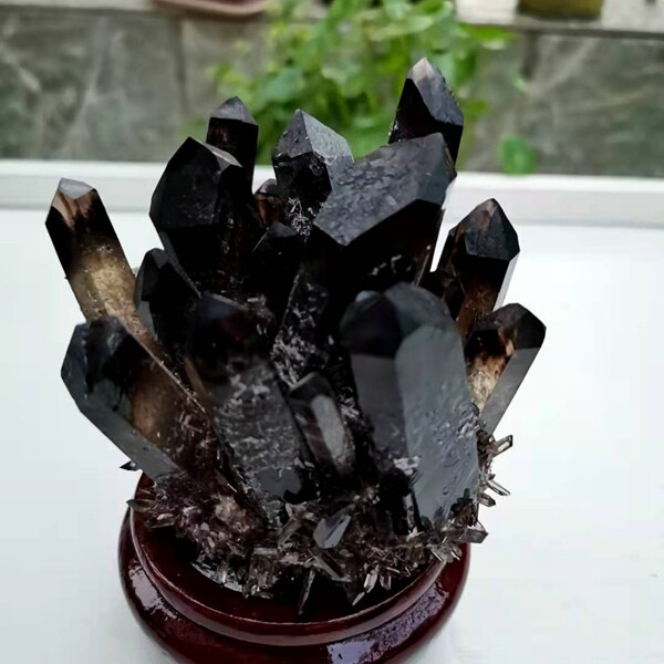 天然茶水晶簇原石原矿教学标本摆件手链吊坠消磁净化景石