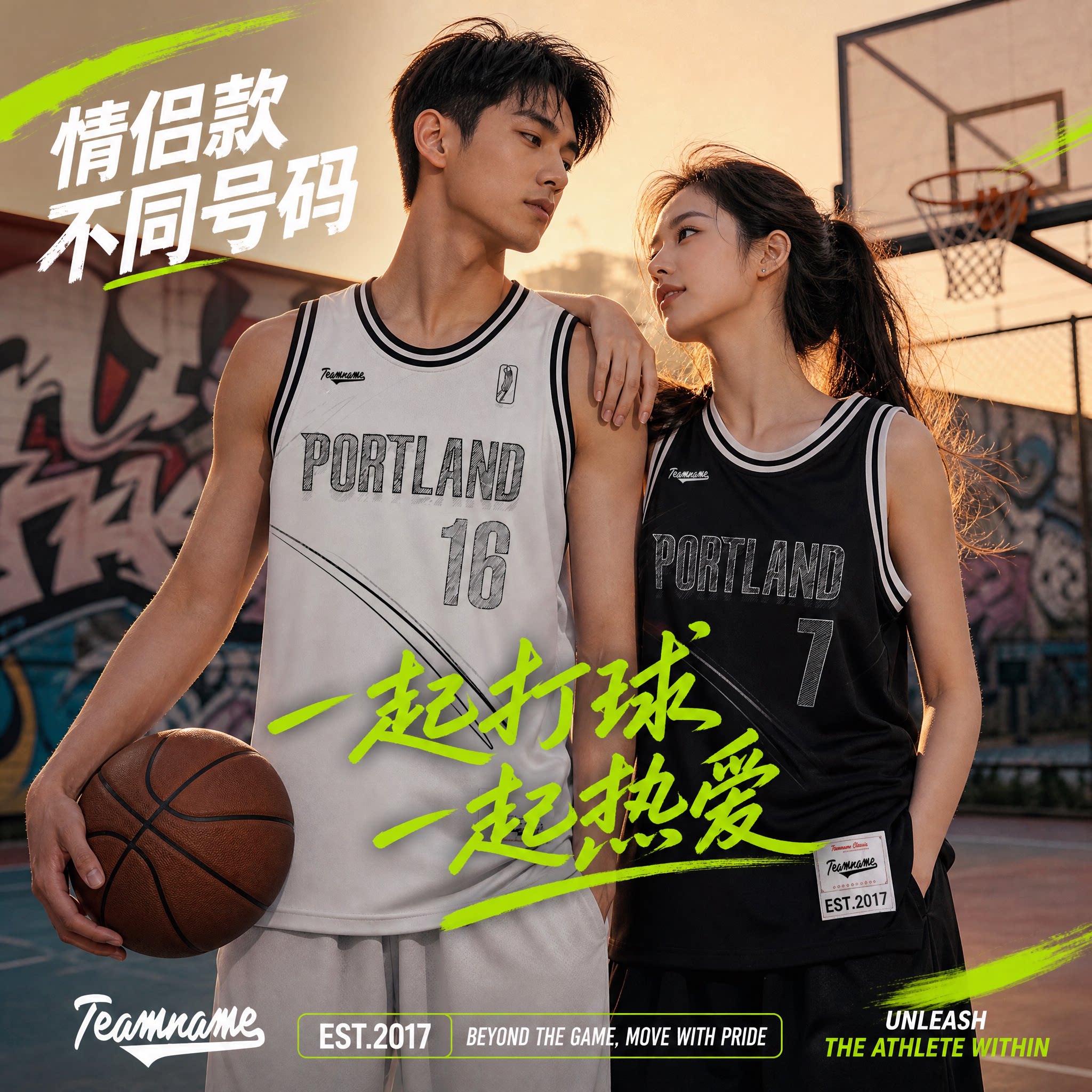 Teamname透气定制面料篮篮球服