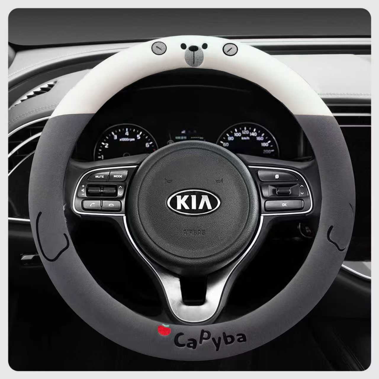 起亚K3方向盘套冬季毛绒保暖